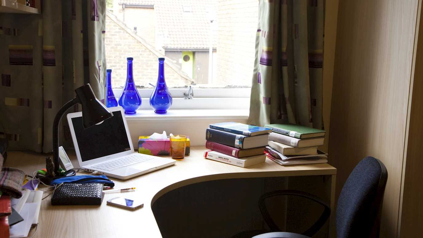 Penrose Court bedroom workspace:
