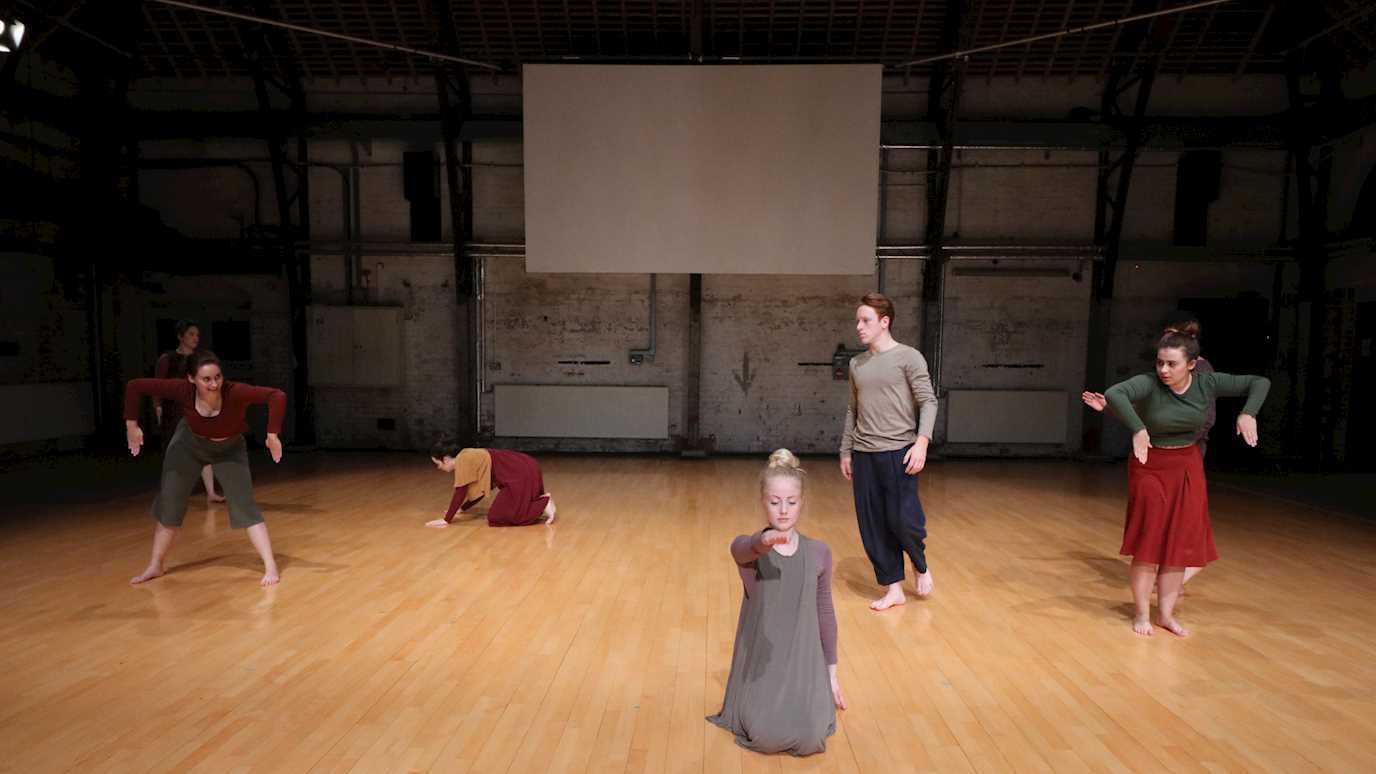 Students performing in the Boilerhouse Theatre: