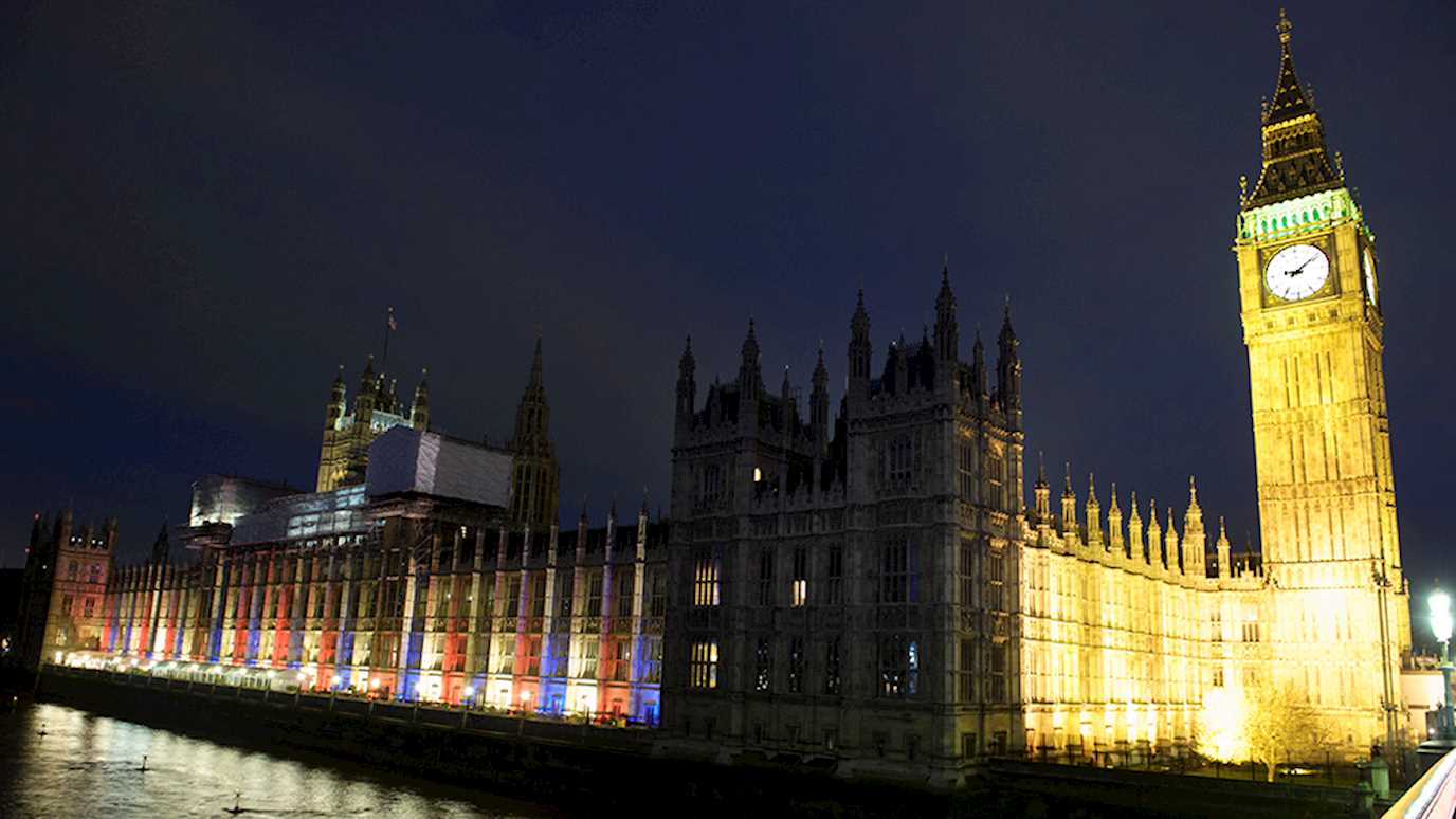 Parliament at night
