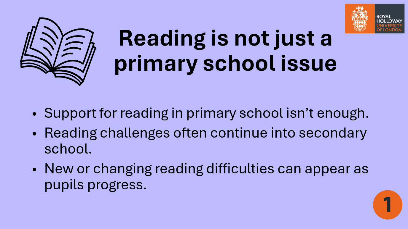 Five lessons for every school infographic Lesson 1 - Reading is not just a primary school issue 
