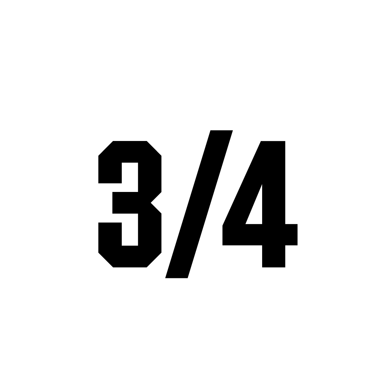 Three quaters icon