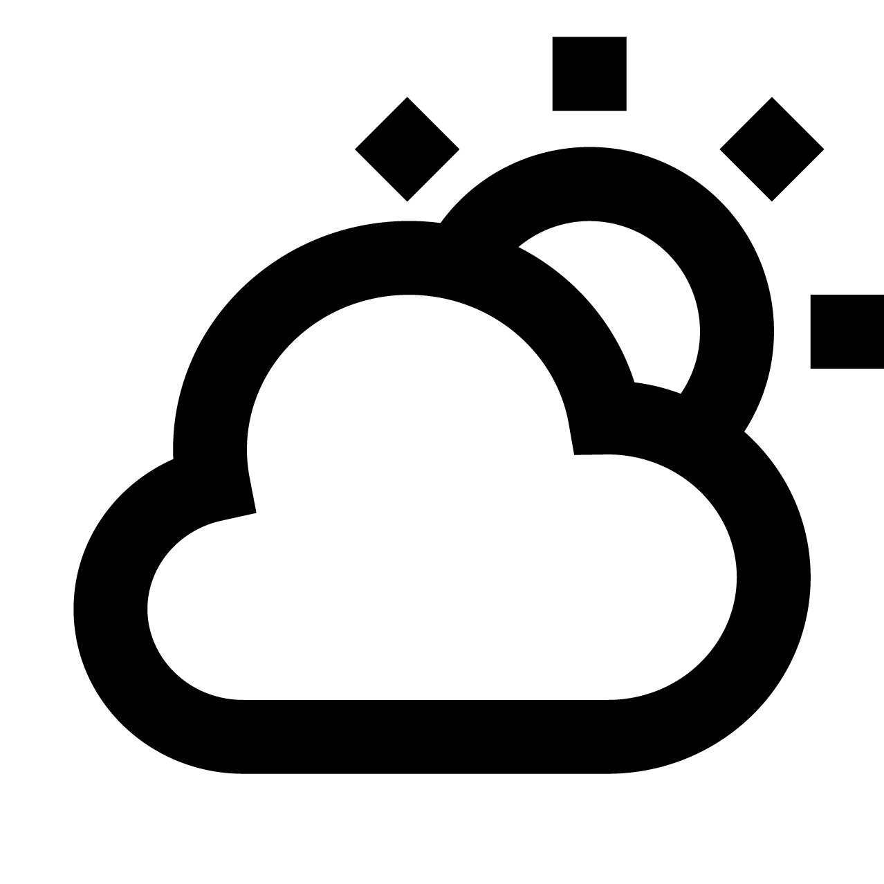Sun and cloud icon