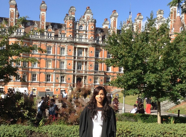Georgina Campbell graduation on campus